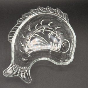 Glass Leaping Fish Shaped Candy Nuts Bowl Trinket Dish Studio Nova by Mikasa